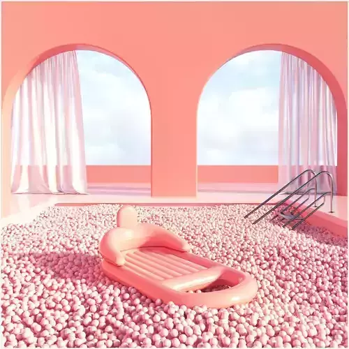 Dreamscape Pink Pool 3D model