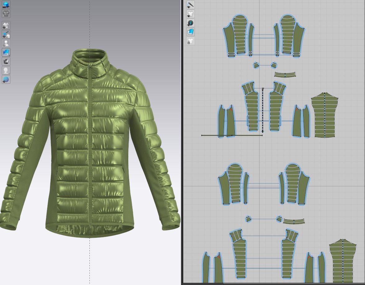 Puffer Mid Layer Jacket 3D model_1