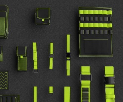 Techwear elements for 3D character model 3D model_7