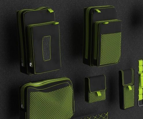 Techwear elements for 3D character model 3D model_4