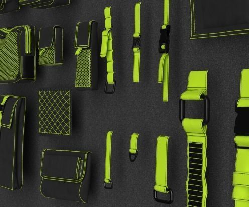 Techwear elements for 3D character model 3D model_6