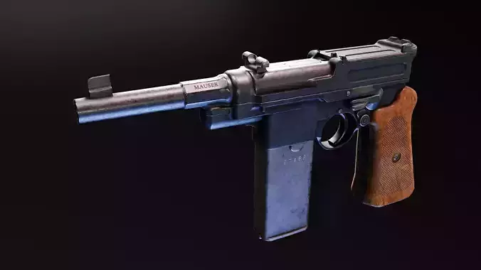 Mauser 06 08 Low-poly 3D model