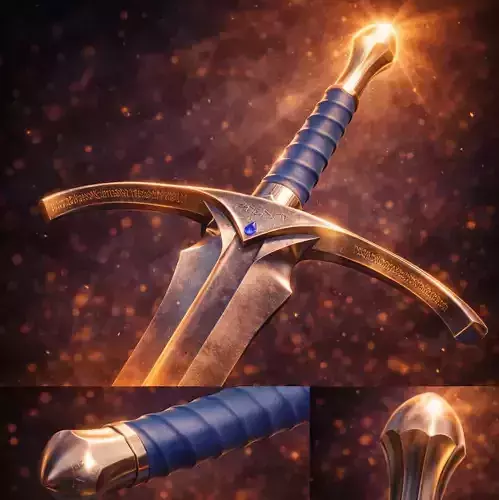 Gandalfs Sword Glamdring From The Hobbit - Low-Poly Low-poly Low-poly 3D model