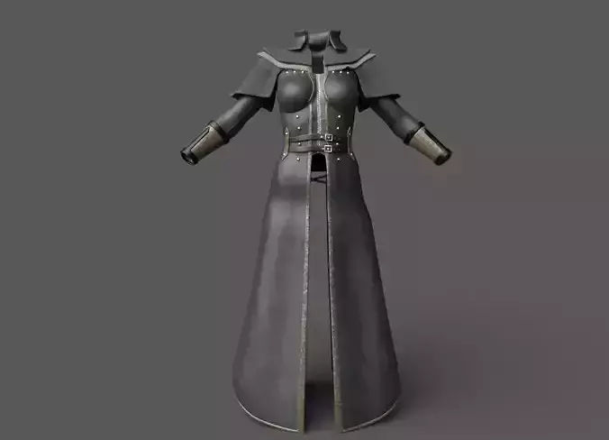 Woman mediaval assasin long jacket