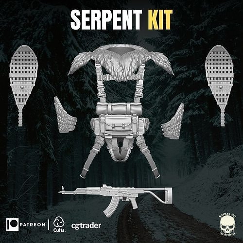 Serpent Kit for Action figures 3D print model
