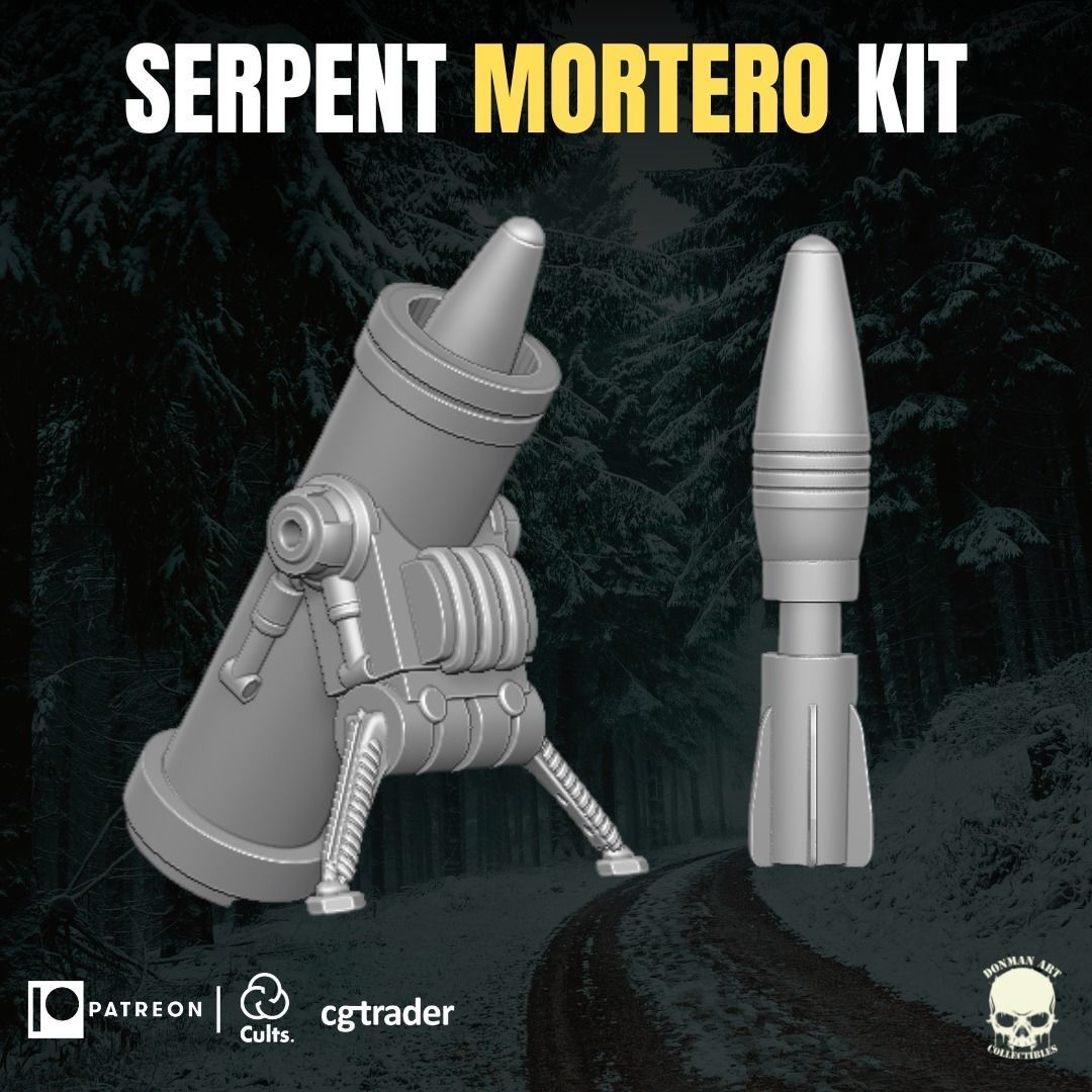Serpent Mortero Kit For Action Figures 3D print model_13