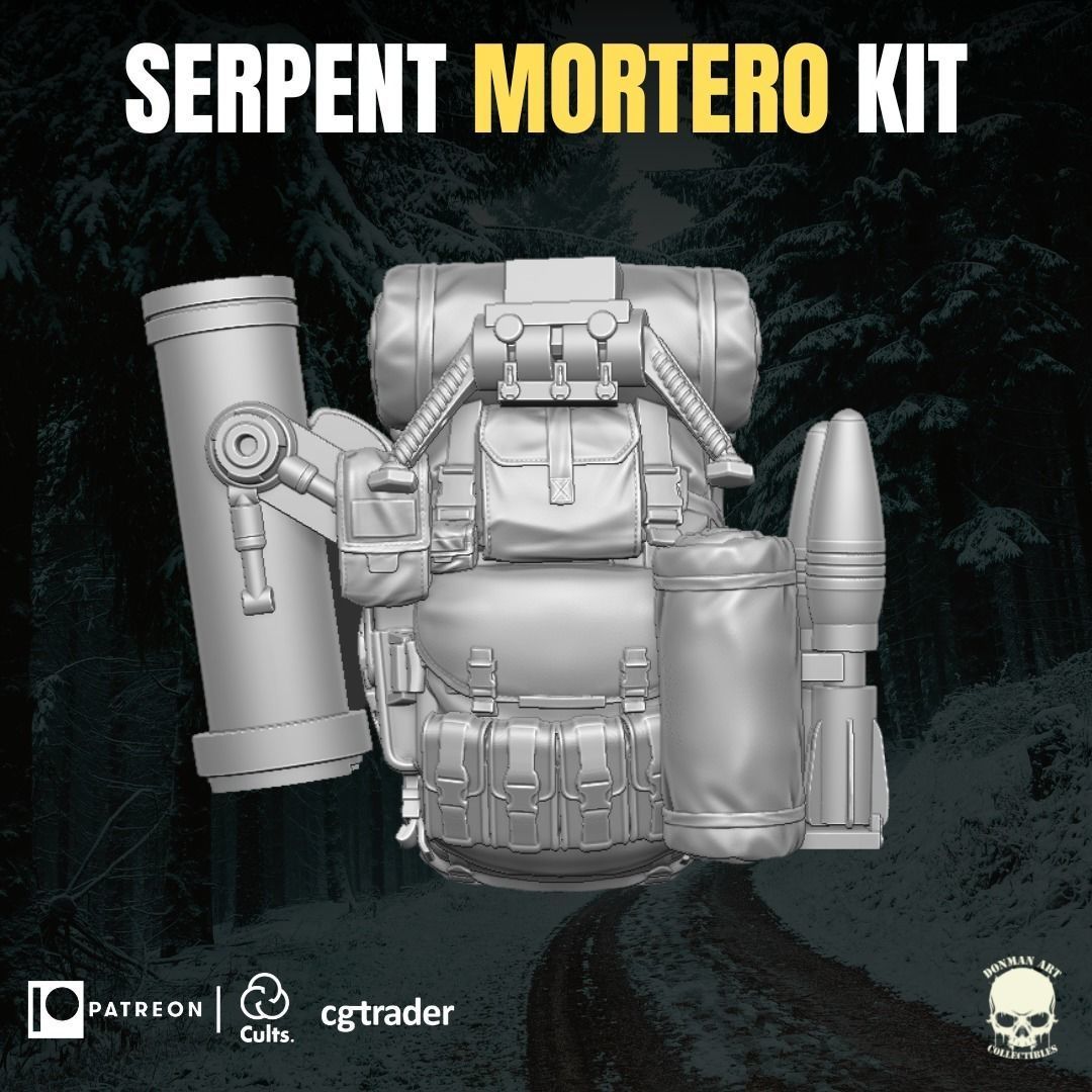Serpent Mortero Kit For Action Figures 3D print model_8