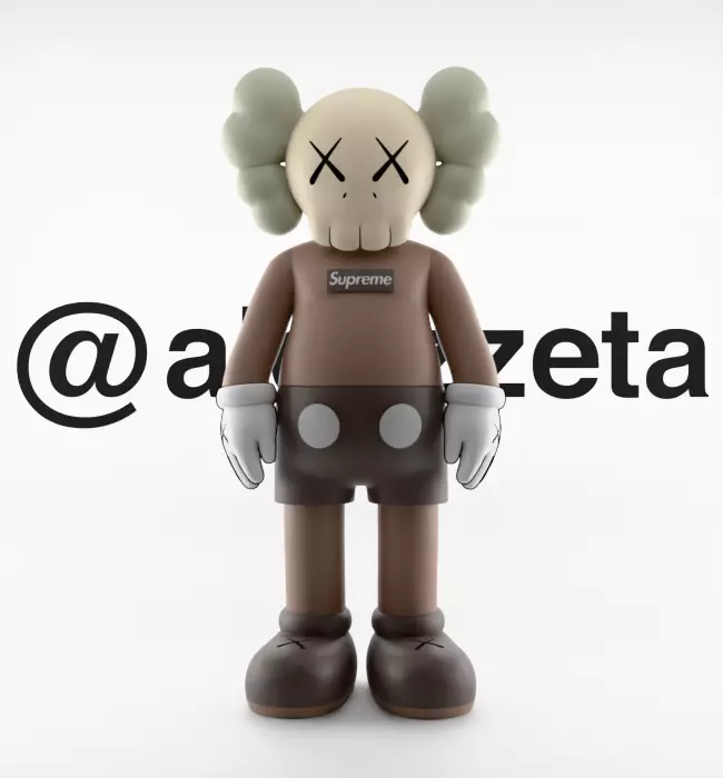 フィギュア kaws  supreme Kaws x Supreme 2 for Print 3D model 3D printable | CGTrader