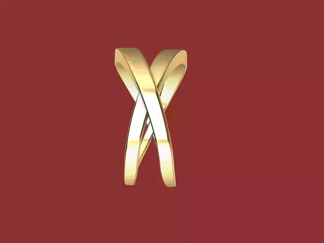 contemporary wavy ring