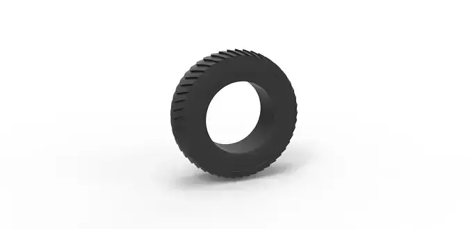 Pulling tractor rear tire 6 Scale 1 to 25