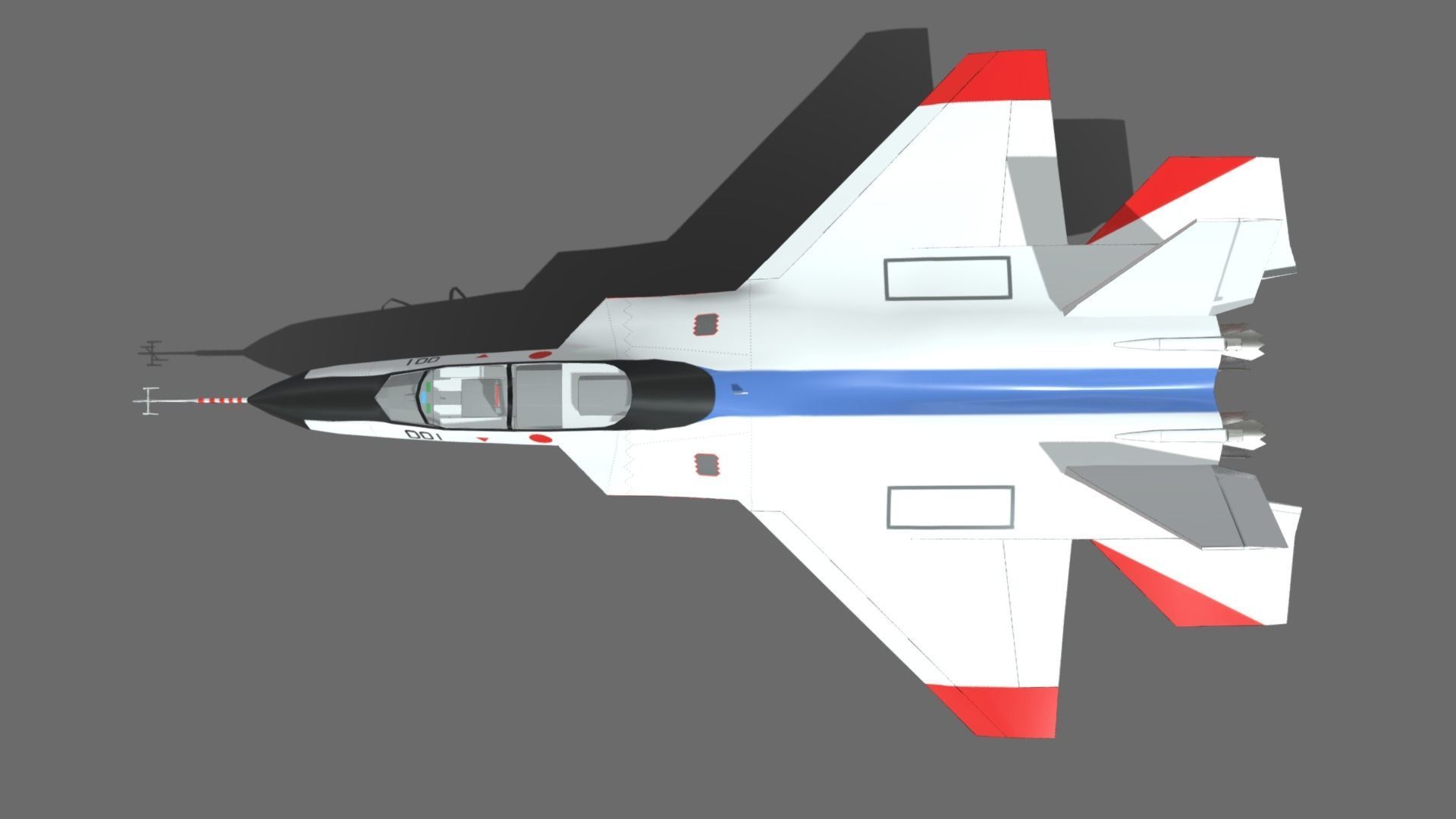 X2 Shinshin Low-poly 3D model_3