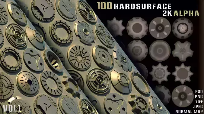 100 Hard surface Alpha - Vol 1 Texture
