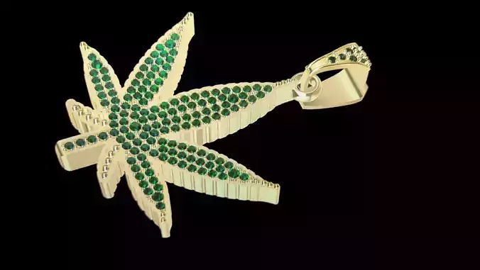 Marijuana Weed Pendant 420 3D print model