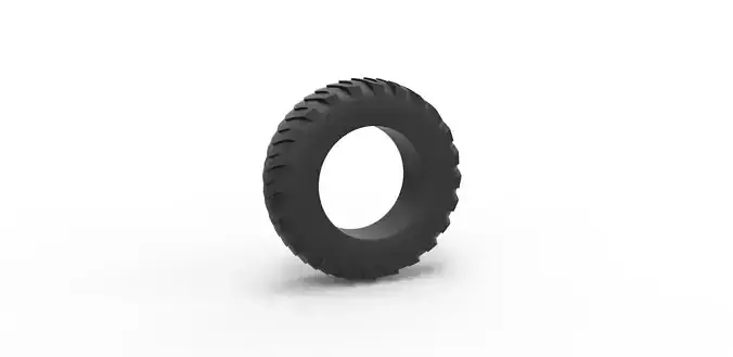 Pulling tractor rear tire 7 Scale 1 to 25
