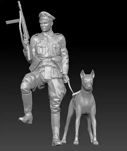 ww2 Ger Officer with dog1-35