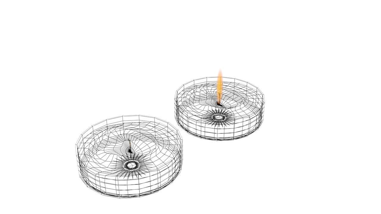 Mini Candles 3D model_7