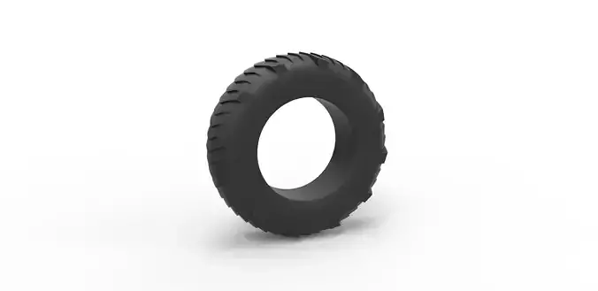 Pulling tractor rear tire 8 Scale 1 to 25