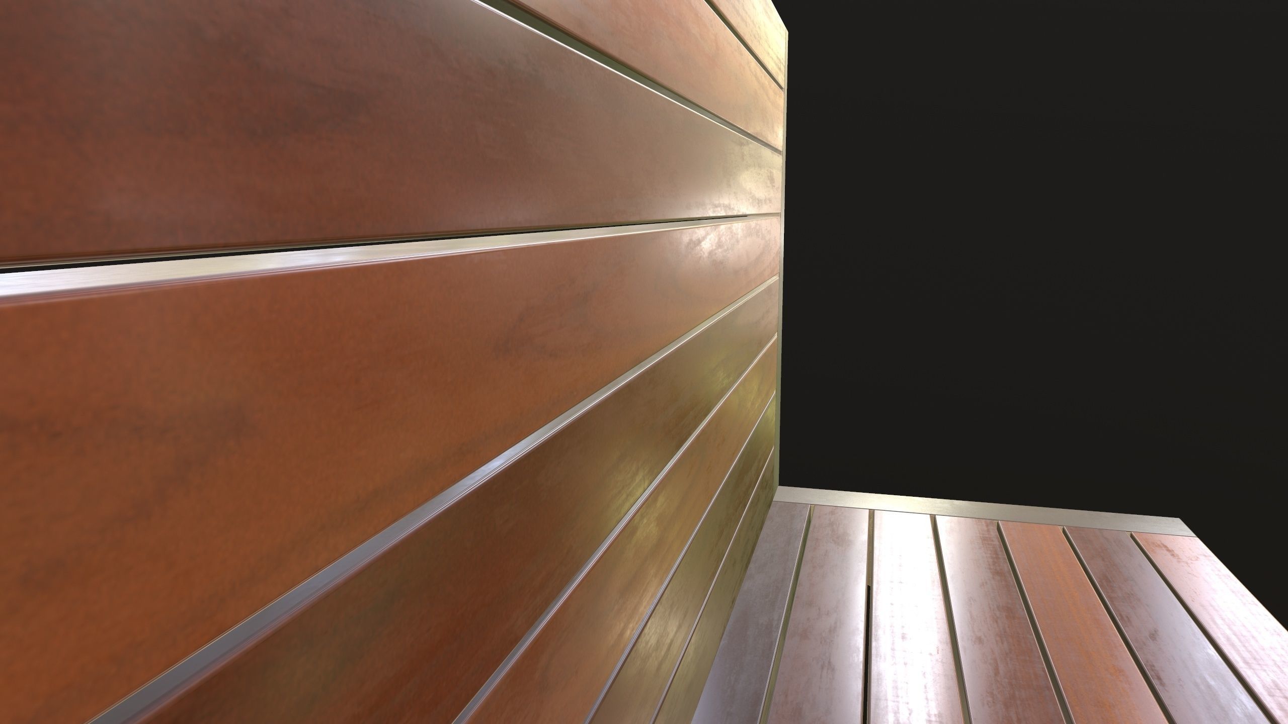 Modern Bench VR 3D Model Low-poly 3D model_13