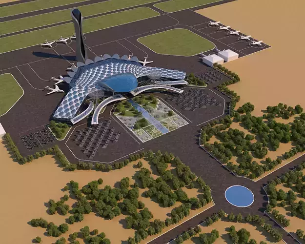 0009 - Architecture Airport - 2021 - 01 3D model