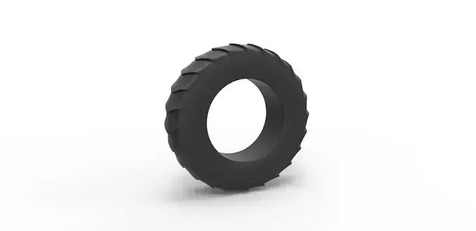 Pulling tractor rear tire 9 Scale 1 to 25