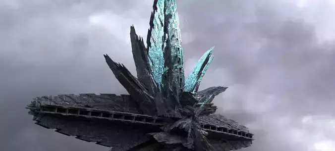 Crystal Alien Monolith 1 3D 3D model
