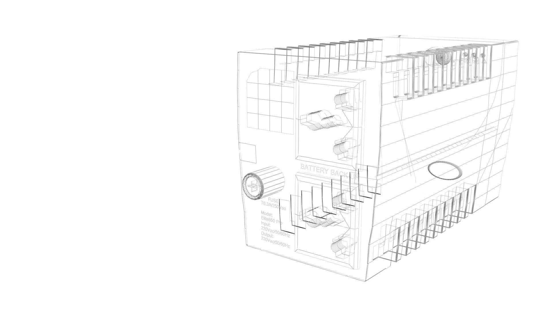 Mercury Backup UPS 3D model_12