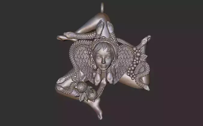 Goddess  pendant 3D print model