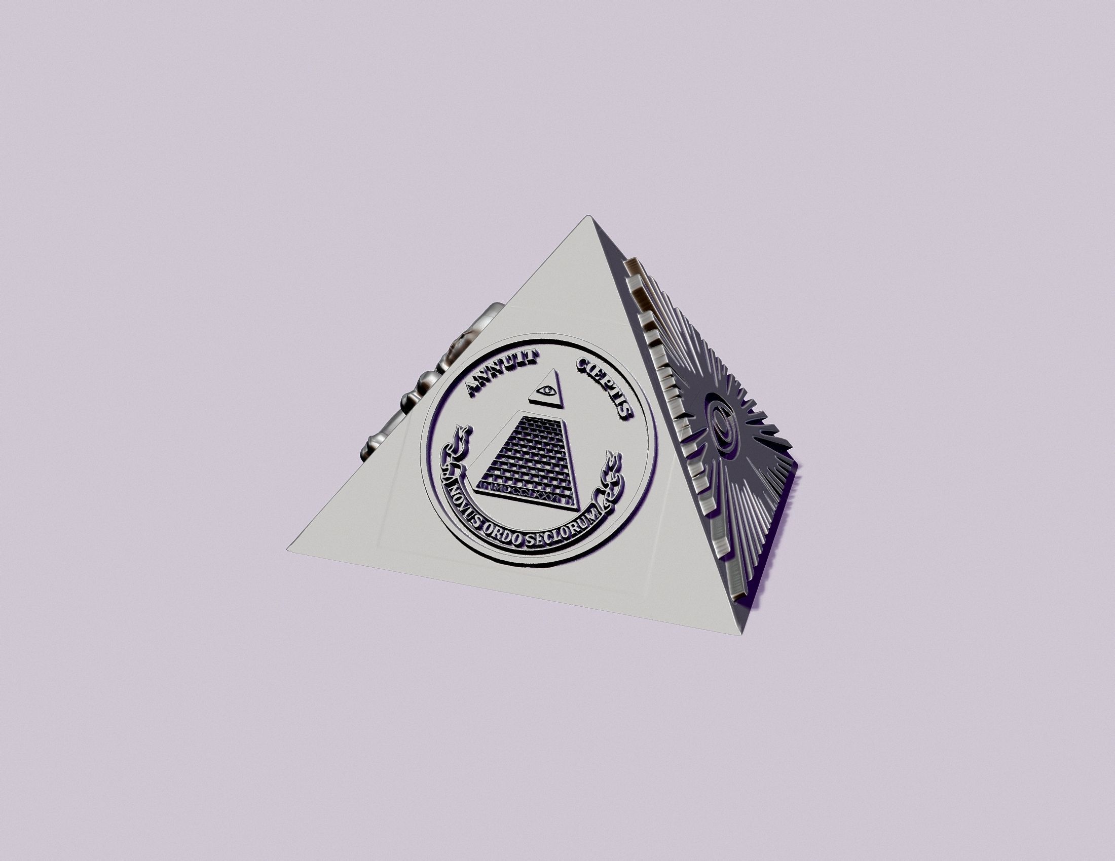 seals and a pyramid with Masonic symbols 3D Model Collection_13