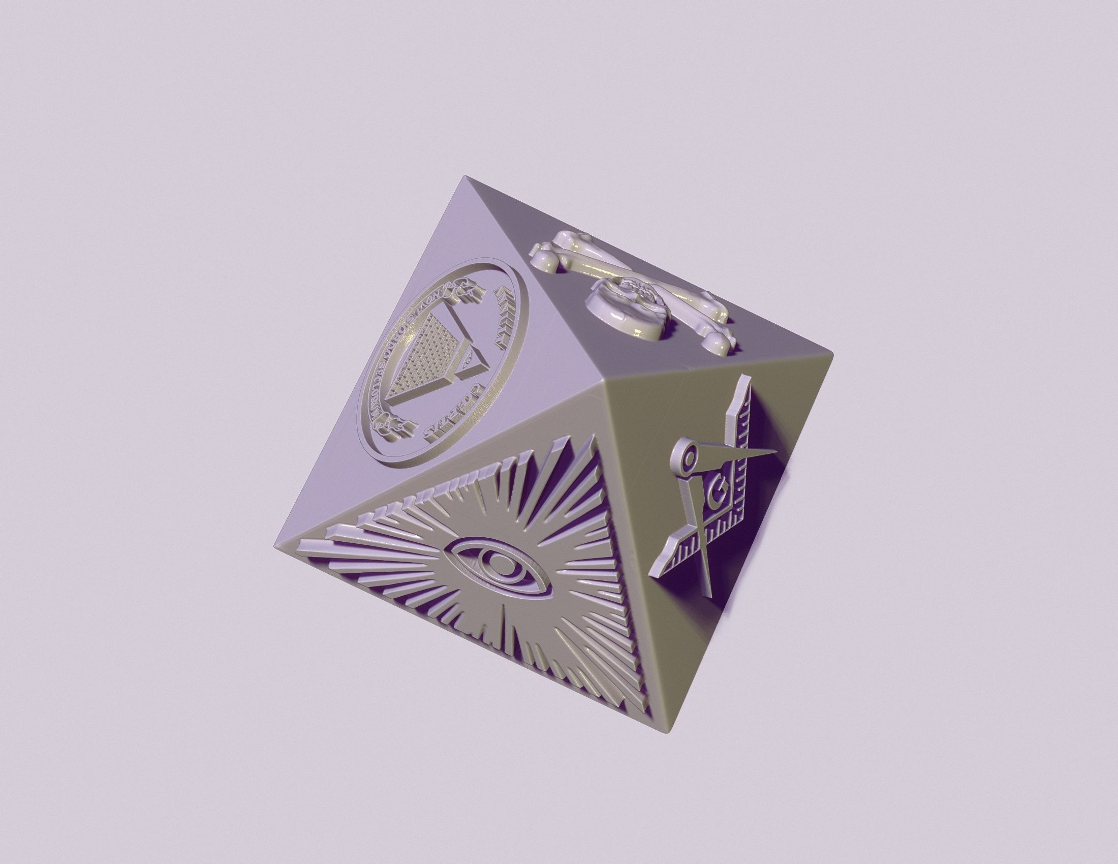 seals and a pyramid with Masonic symbols 3D Model Collection_11