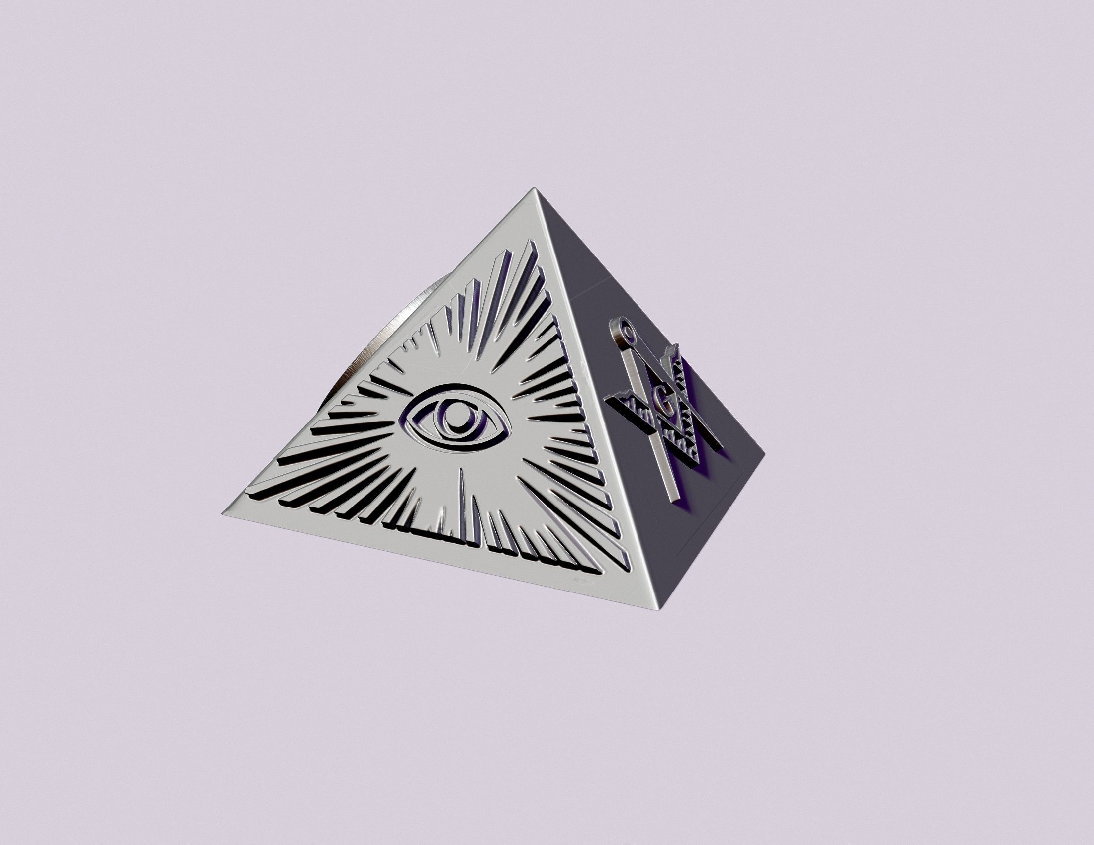 seals and a pyramid with Masonic symbols 3D Model Collection_14