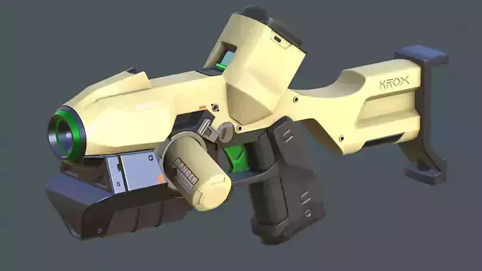 Plasma Pistol Low-poly 3D model