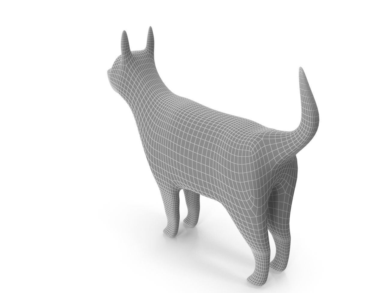 Dog PBR golden Low-poly 3D model_11