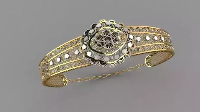 Women Bracelet Indian style madrassi 3D print model