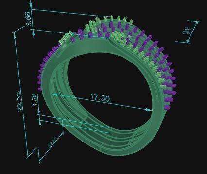 Cocktail Ring 077 3D print model_7