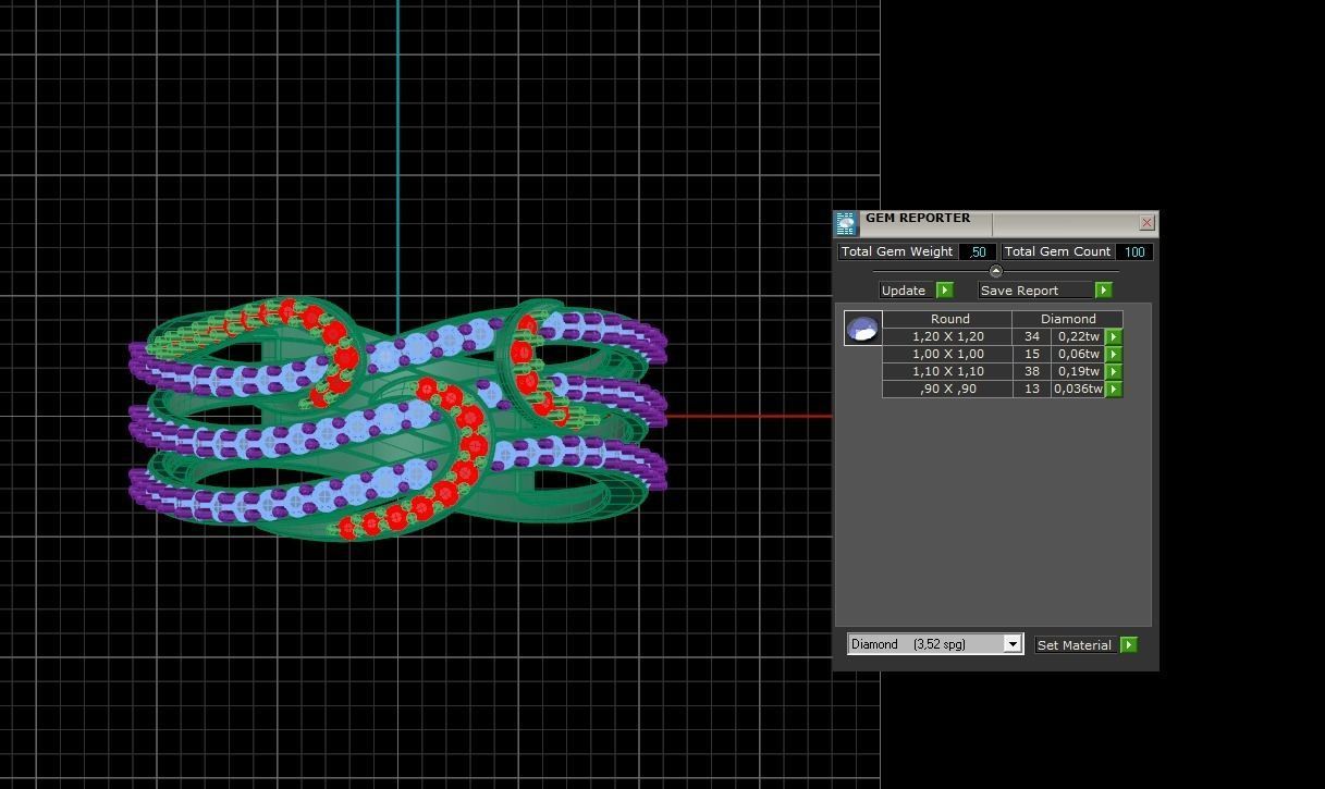 Cocktail Ring 077 3D print model_9