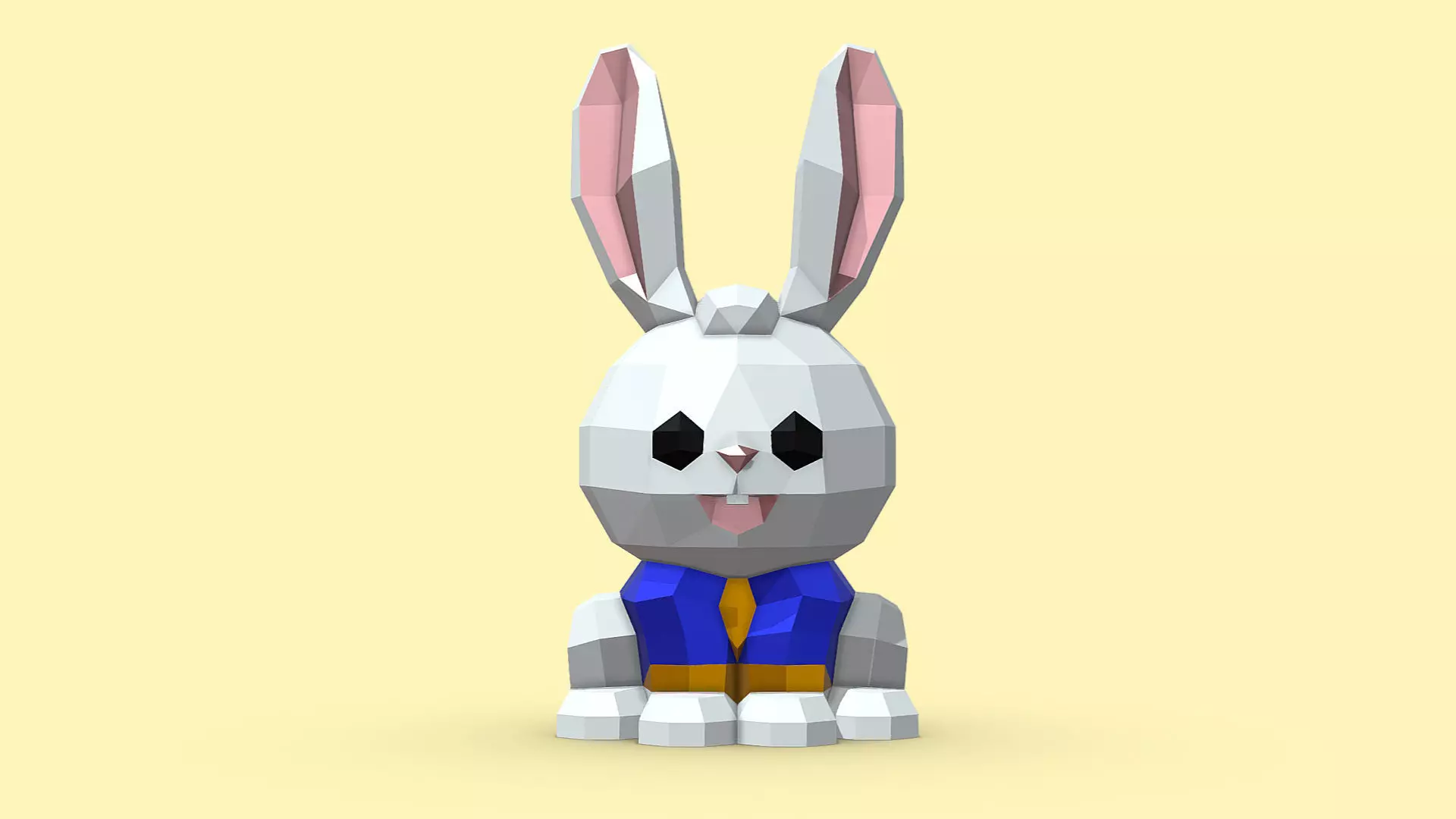 Rabbit bunny 3D print model_0