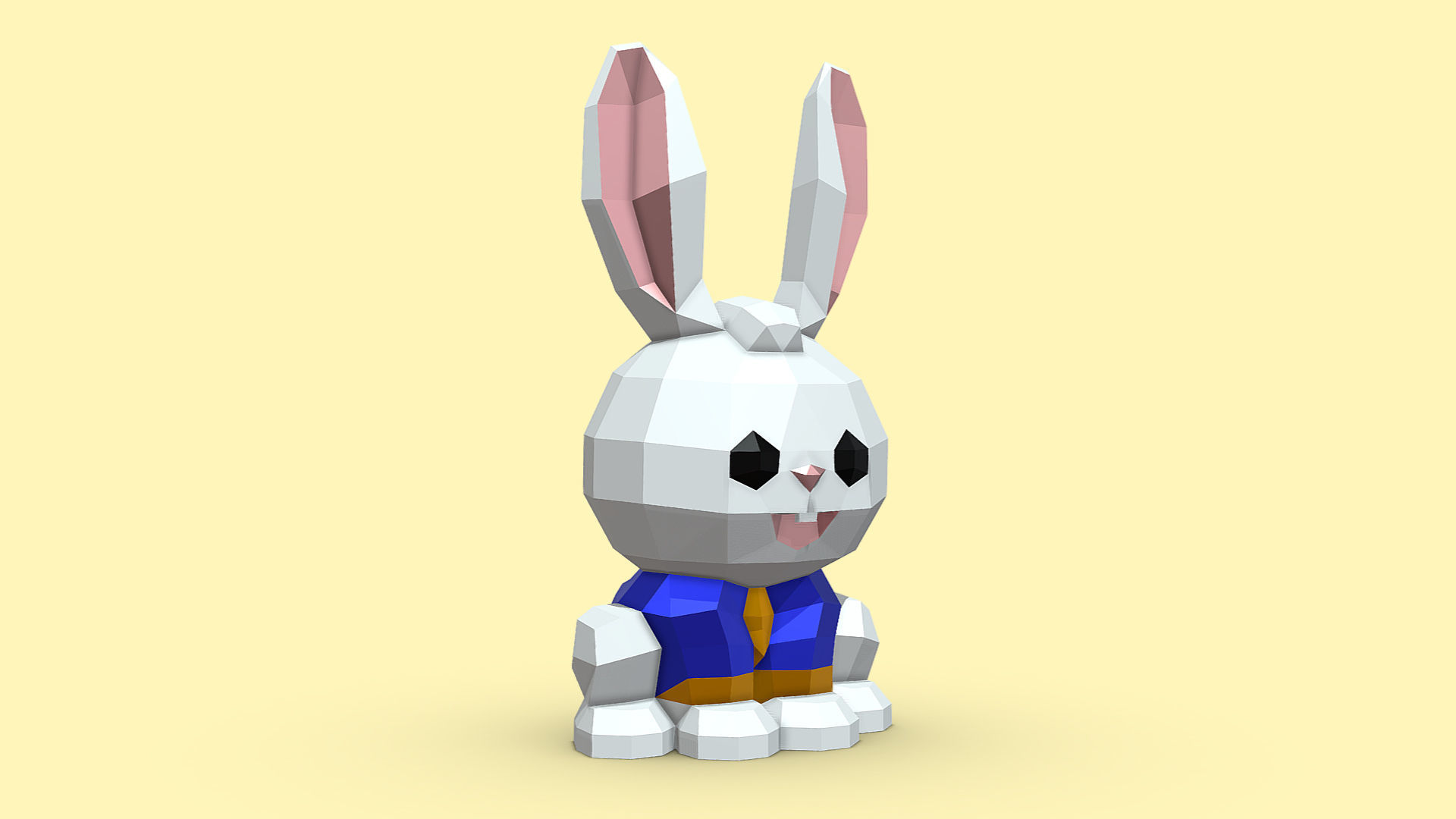 Rabbit bunny 3D print model_6