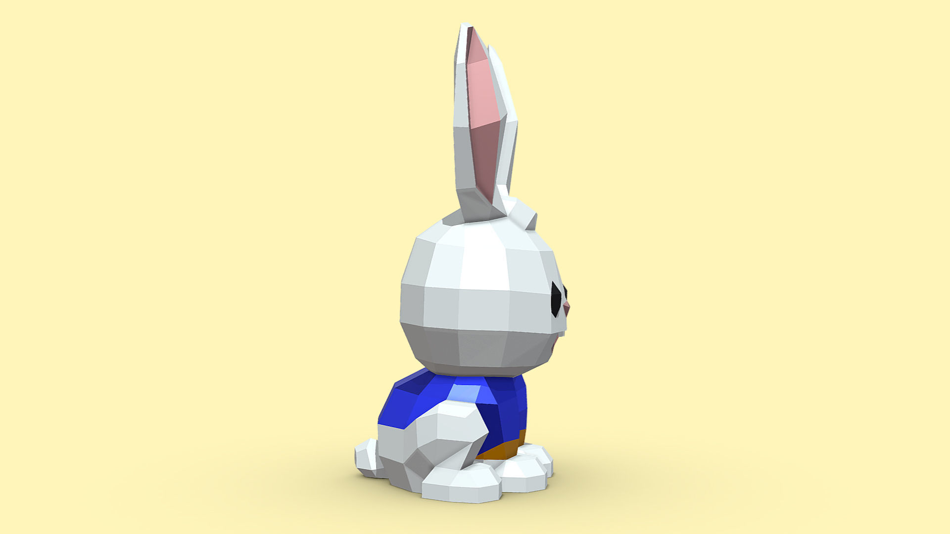 Rabbit bunny 3D print model_5