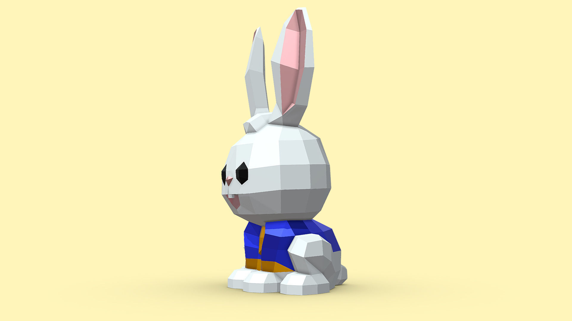 Rabbit bunny 3D print model_1