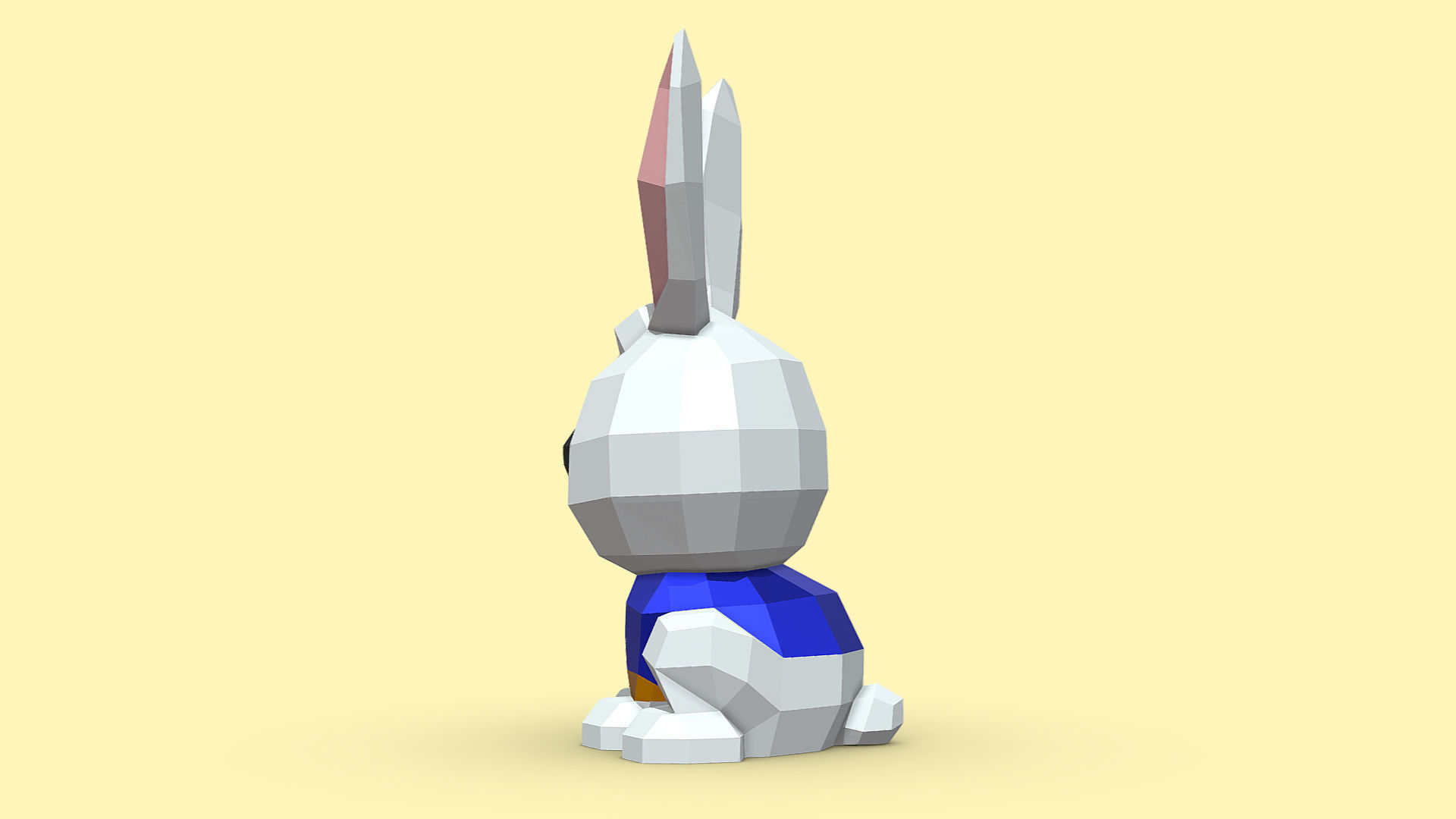 Rabbit bunny 3D print model_2