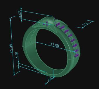 Cocktail Ring 082 3D print model_8
