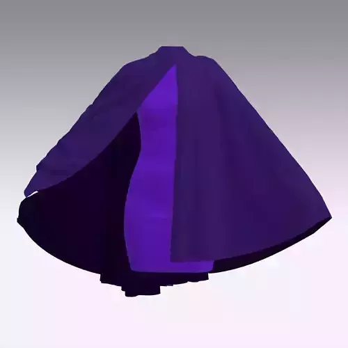 CUP DRESS CIRCLE NECKLINE COLOR DARK PURPLE AND PURPLE TWO COLOR