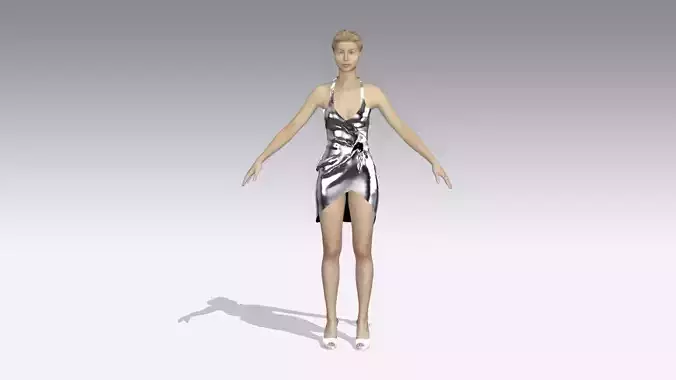  DRESS DEGAJE NECKLINE COLOR FABRIC TYPE METALIC