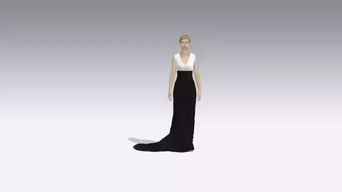 RESS DEGAJE NECKLINE COLOR TWO BLACK AD WHITE COLOR