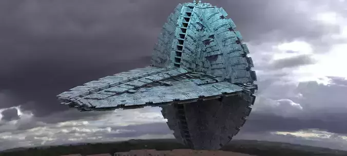 Crystal Alien Monolith 3  3D model