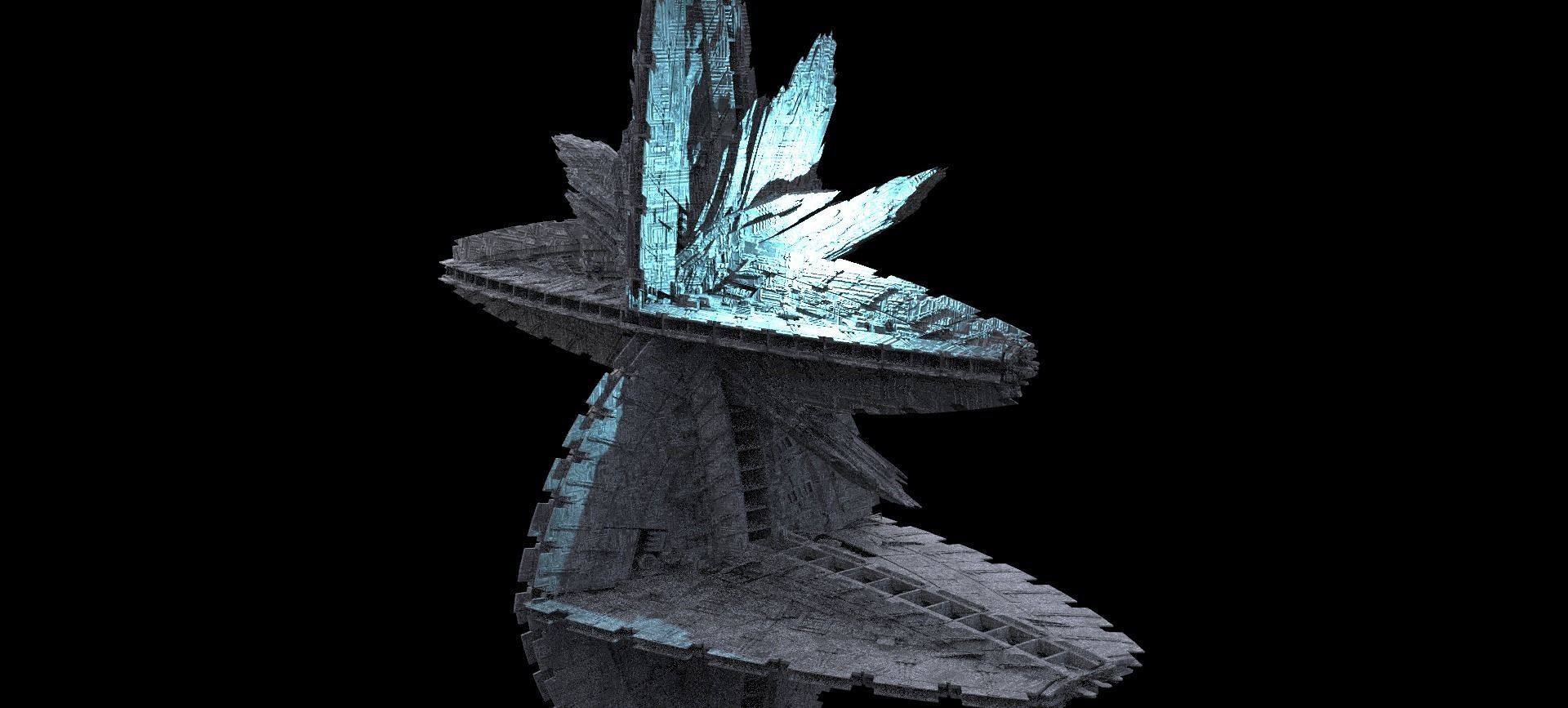 Crystal Alien Monolith Kit bash 1 3D model_1