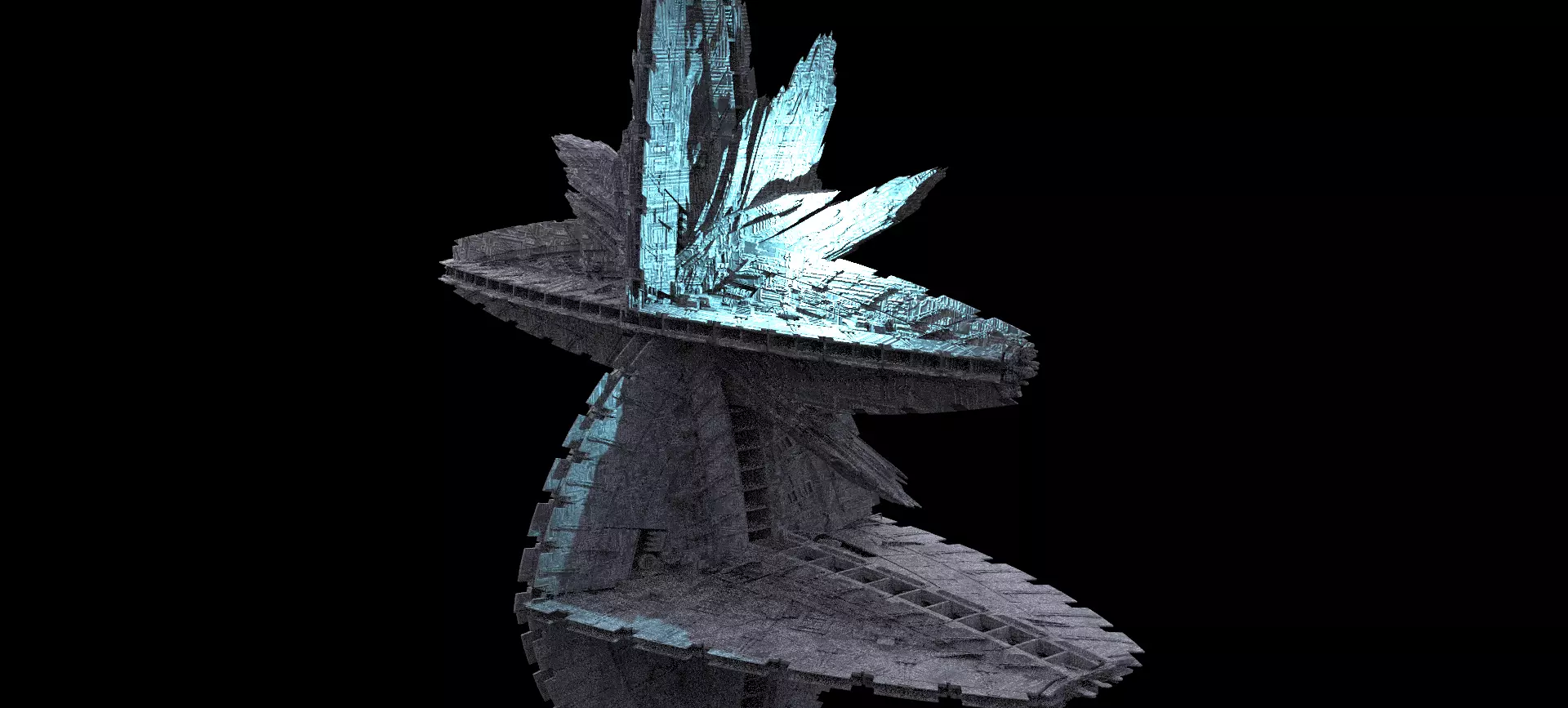 Crystal Alien Monolith Kit bash 1 3D model_0