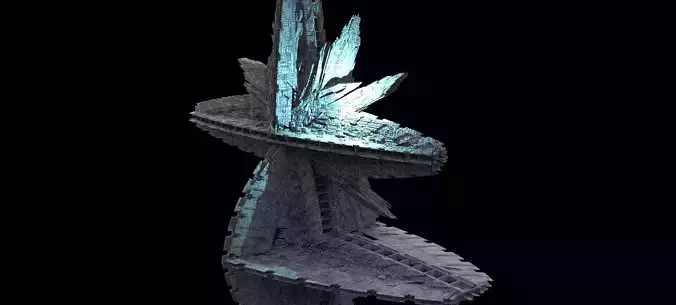 Crystal Alien Monolith Kit bash 1 3D model