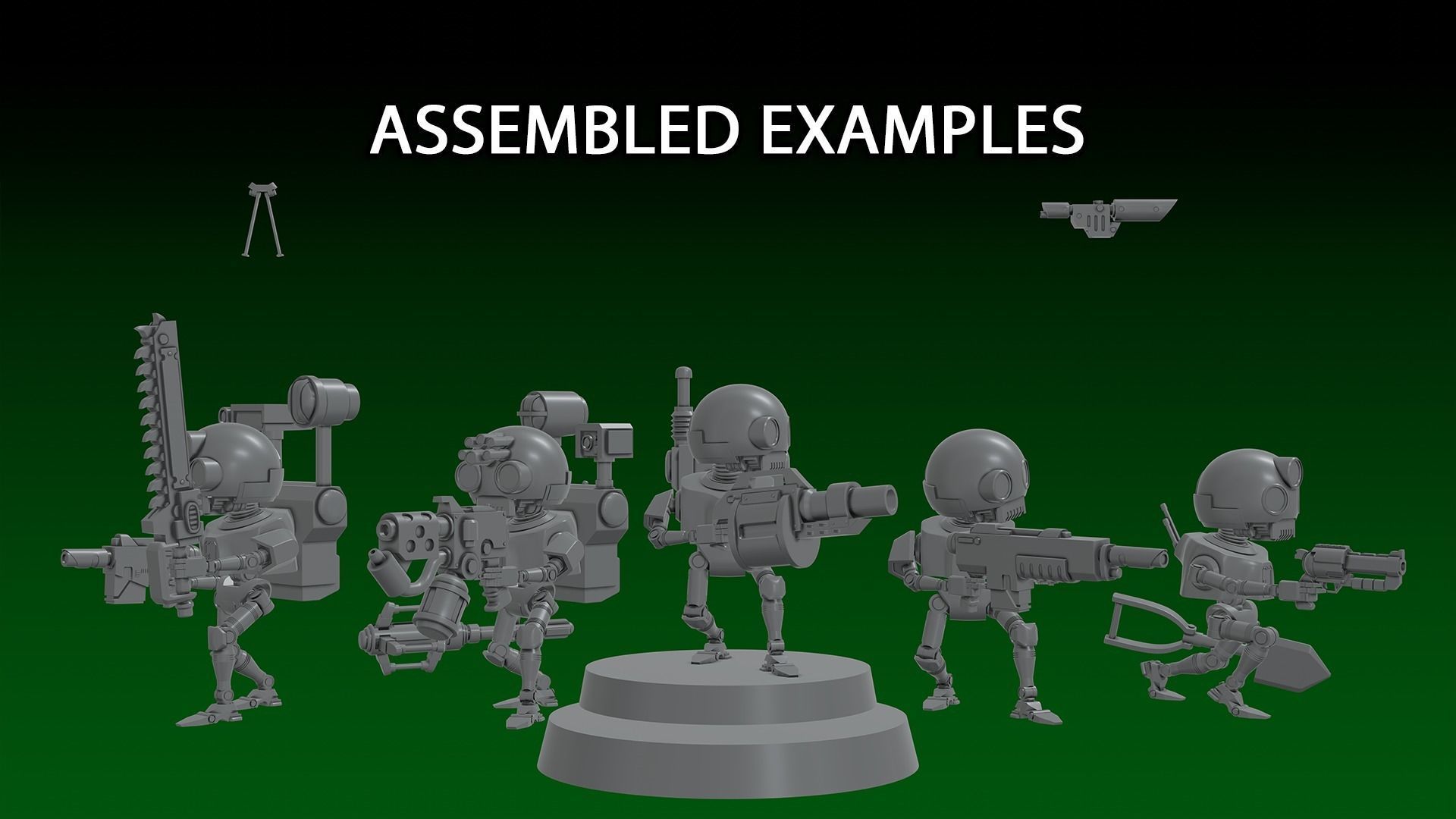 SERVOCORE ALL FACTIONS - ASSISTANT DROID SQUAD -IN PARTS- 28mm 3D print model_1