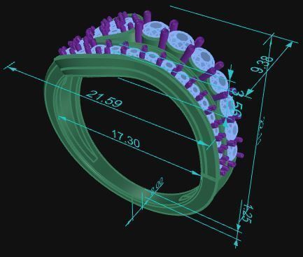 Cocktail Ring 122 3D print model_9